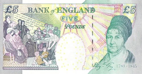 2002 5 Pounds Uncirculated Banknote. Great Britain 5 Pounds bill. 5 Pounds notes - 第 2/2 張圖片