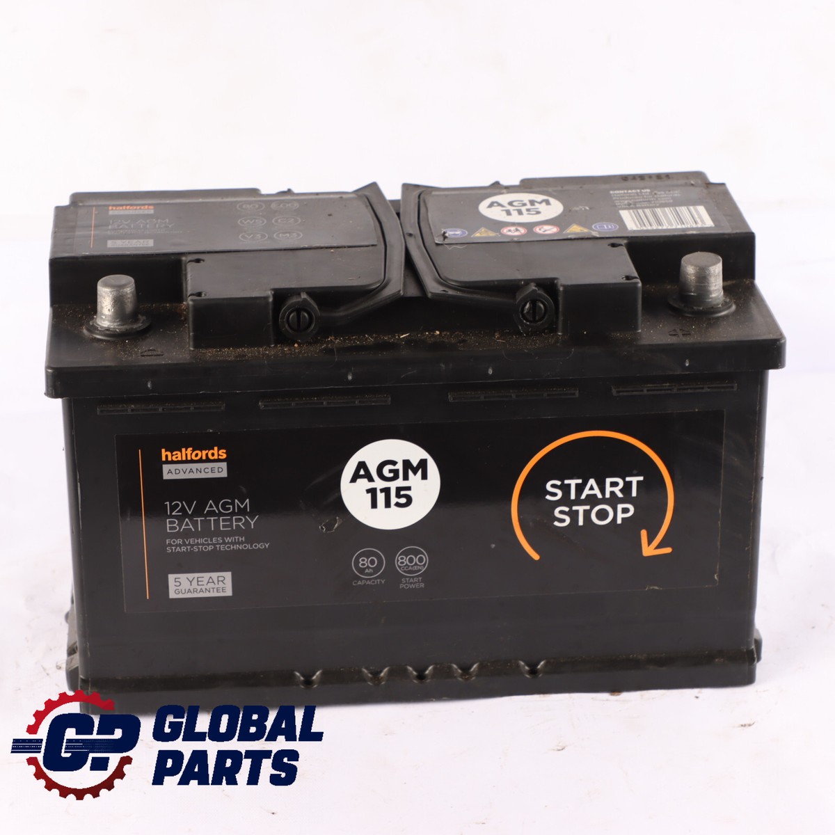 Halfords 12V AGM 115 Start Stop Accumulator Battery 80Ah 800A