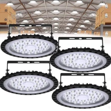 4PCS 100W UFO LED High Bay Light Warehouse Shop Gym Garage Lights Fixture Bulb