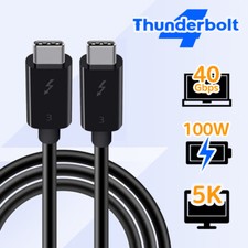 Thunderbolt 3 Cable 0.7M 40Gbps 100W 5K Fast Charging USB C Male to TB3 20V 5A