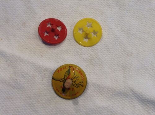 VINTAGE 1920s Poll Parrot Star Brand Shoes Advertising Tin Litho Spin Top + 2 - Picture 4 of 4
