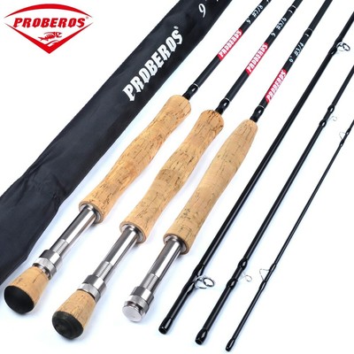 3/4 5/6 7/8WT Fly Rod 9FT Fast Action Carbon Fiber Fly Fishing Rod &Cordura Tube