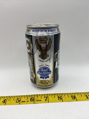 1994 150 YEARS PBR 90 YEARS HARLEY PABST BLUE RIBBON TAB TOP BEER