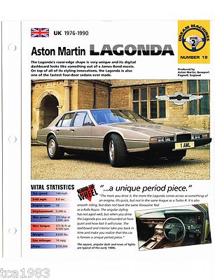 ASTON MARTIN カタログ ASTON MARTIN LAGONDA SPEC SHEET / Brochure / Catalog: 1976,1977