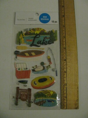 Recollections Dimensional Stickers LIFE AT THE LAKE 10 Pieces NIP 