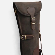 Leather Shotgun Slip Case Waxed Brown, Customized Rifle Case, Hunting Case