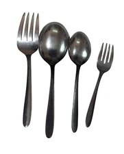 Flatware set of 4 serving fork spoon teaspoon fork Star pattern Japan