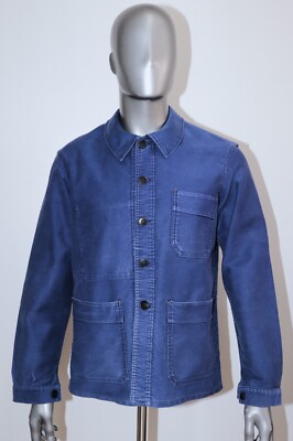 ジャケット・アウター 60s Adolphe lafont Moleskin Work Jacket Vintage 1960s Blue Moleskin Work Jacket ADOLPHE LAFONT Size