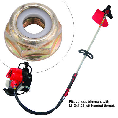 Mutter M10 x1,25 links mit Bund für Motorsense / Freischneider mit Linksgewinde*