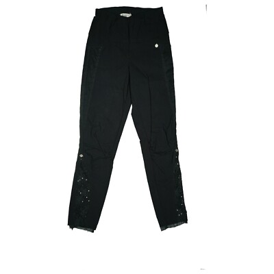 Tredy Women Comfort Pants Fabric Super Stretch Legging 36 S XS Black Lace TOP