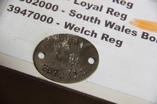 WW2 relic dogtag RAC RTR RTC Welch Regiment - HALLETT 312