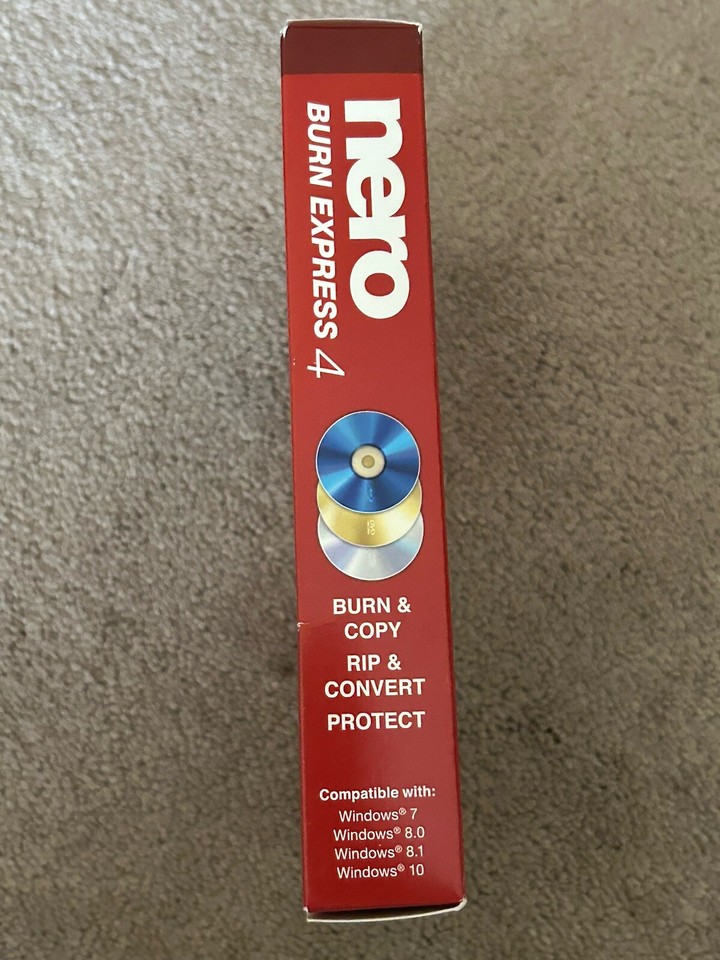 Nero Burn Express Version 4 Burns BluRay / DVD / CD eBay