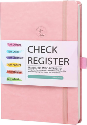 Large Lined Check Register Account Ledger, 7.5''X10'' Transaction Register Log B