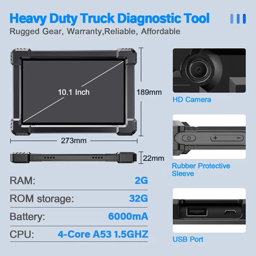 Heavy Duty Truck All Systems OBD2 Scanner Diagnostic Tool ECU Coding DPF ABS EGR - Picture 15 of 21