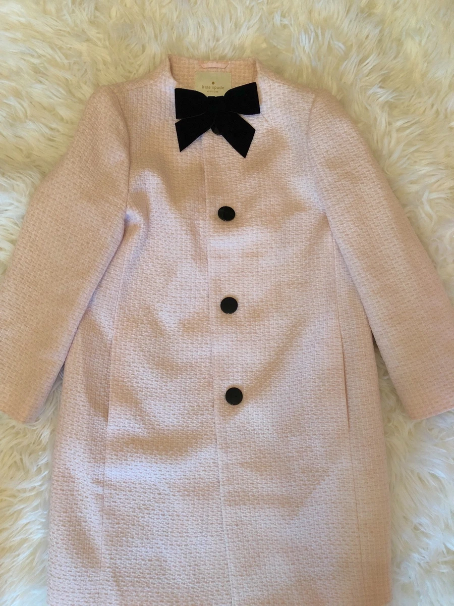 Kate spade bow tweed coat sale