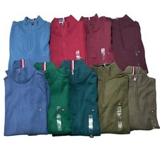 NWT Tommy Hilfiger Men's Regular Fit Essential Solid Classic Quarter-Zip Sweater