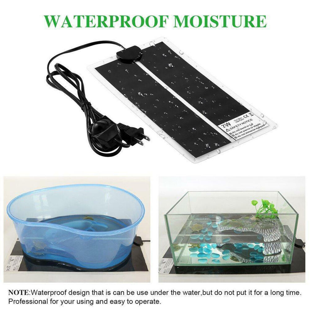 Pet Reptile Heater Under Tank Heating Pad Aquarium Warming Heat Lizard