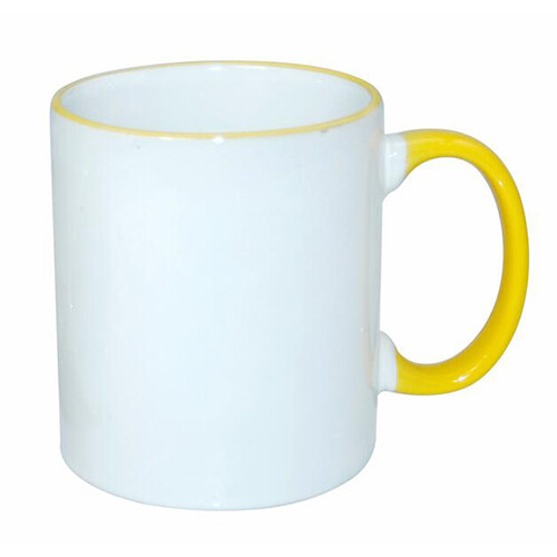Tazze caffè sublimazione 11 oz manico cerchio tazza stampa ceramica vuota pressa termica - Foto 1 di 4