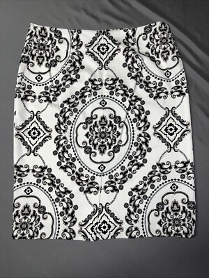White House Black Market Women's Skirt Size 4 Floral Lined Zip