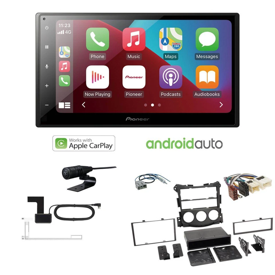 Pioneer Autoradio Apple CarPlay Bluetooth für Nissan 370 Z ab 2009 schwarz