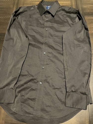 GEORGE Mens Long Sleeve Black Slim Fit 
