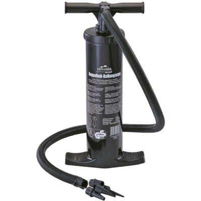EXPLORER® Luftpumpe Doppelhub EXPLORER Double Pumpe Standpumpe 45cm Pool Luftbett Boot TÜV