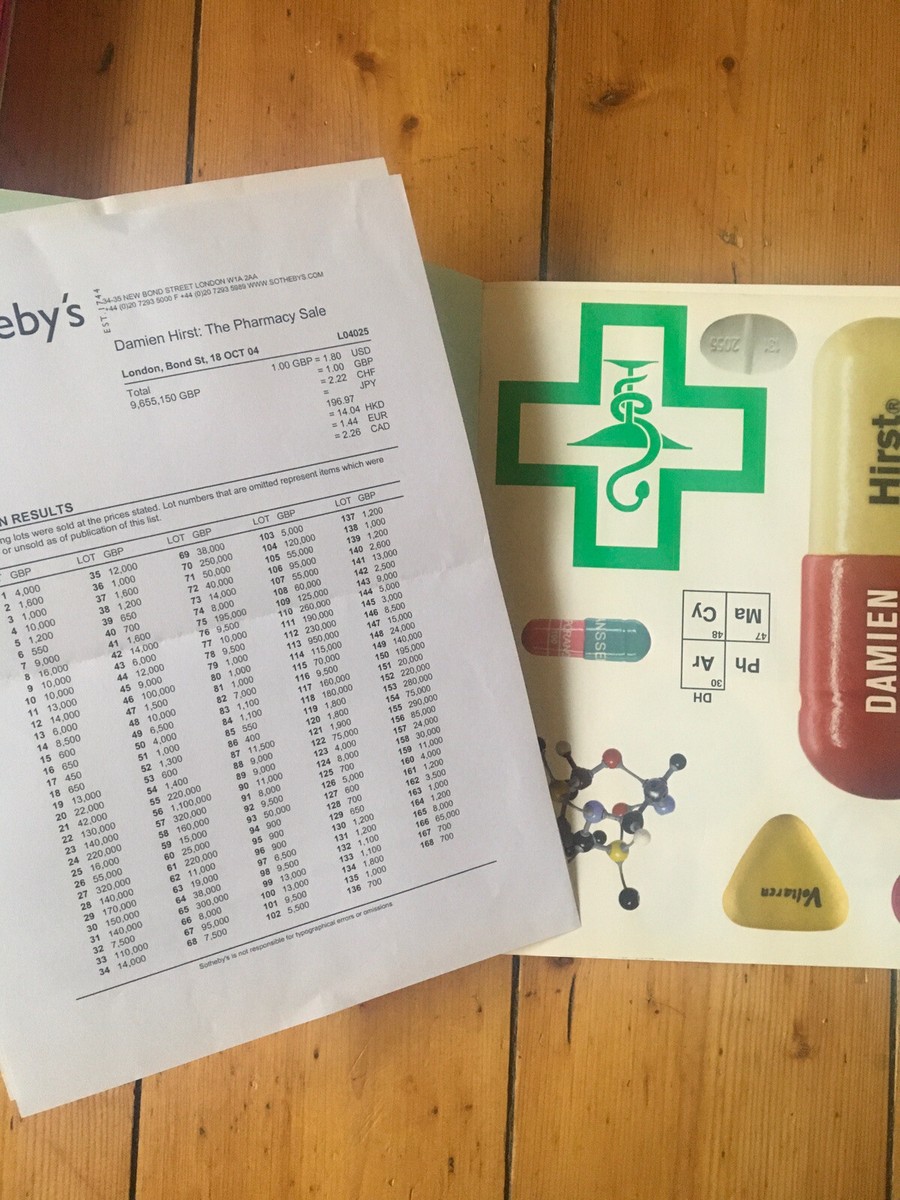 Damien Hirst The Pharmacy Aucion Catalogue Sotherbys
