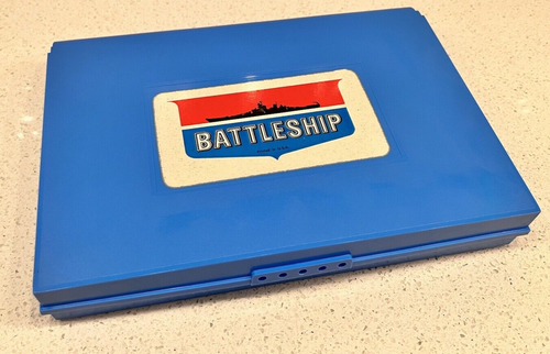 Vintage 1971 Battleship Replacement Game Pieces Parts - 1 Blue Board Case - 第 1/12 張圖片