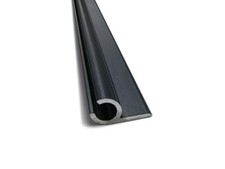 1m Kederschiene 7,5mm Aluminium Anthrazit Wandbefestigung 45° 5,5-8,5mm Keder