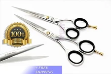GERMAN PROFESSIONAL SHEARS| BARBER SCISSORS WITH POLISHED FINISH SIZE 6.5" + 6"