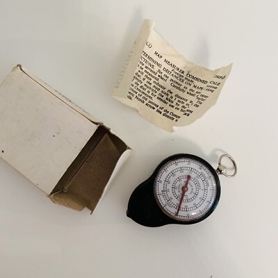 Vintage Opisometer Kartenmessgerät mit Kompass nautische Entfernung