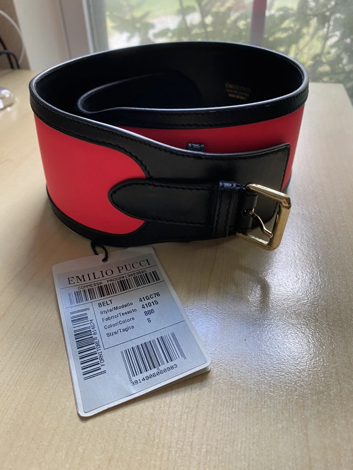 Cinturón de cuero rosa Emilio Pucci - Talla S Foto 2 de 4