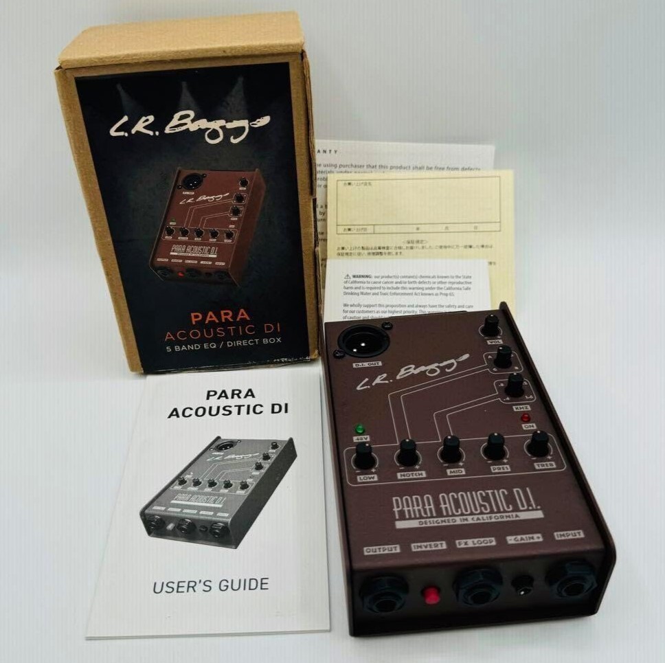 L.R. Baggs Para Acoustic D.I. Acoustic Guitar Preamp DI 5 Band EQ