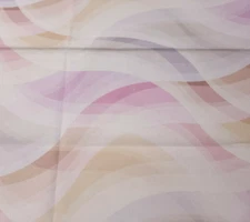 19" Aurora P&B Textiles Pink Purple Peach Abstract Wave Print