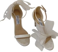 Jimmy Choo Women's Heels UK Size Ivory Pearl Embellished Wedding Shoes