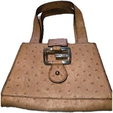 Y2K Guess Mini Borsa a Mano, Finto Struzzo 6x9x3