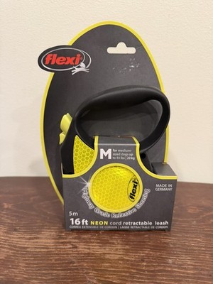 Flexi Classic m Retractable Dog Leash Cord 5m Neon Reflective Medium 