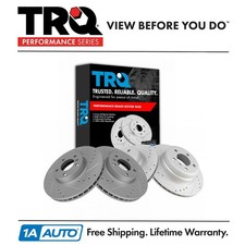 TRQ Front & Rear Brake Rotors Set For 2007-2018 BMW X5 2011-2019 X6