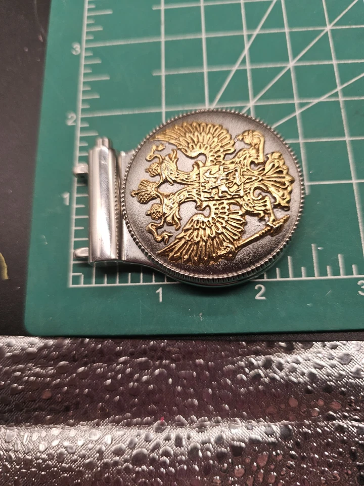 Silver & Gold Tone Russian Pocket Watch Runs! Beautiful Russian Double Eagle... - Image 3 of 4