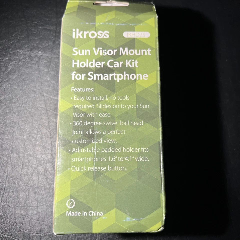 Kit de soporte de montaje para visera solar de coche iKross para teléfono inteligente - Modelo IKHD25 Foto 3 de 4
