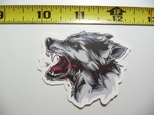 Angry Snarling Wolf Small Sticker Decal Dog Wild Animal Funny