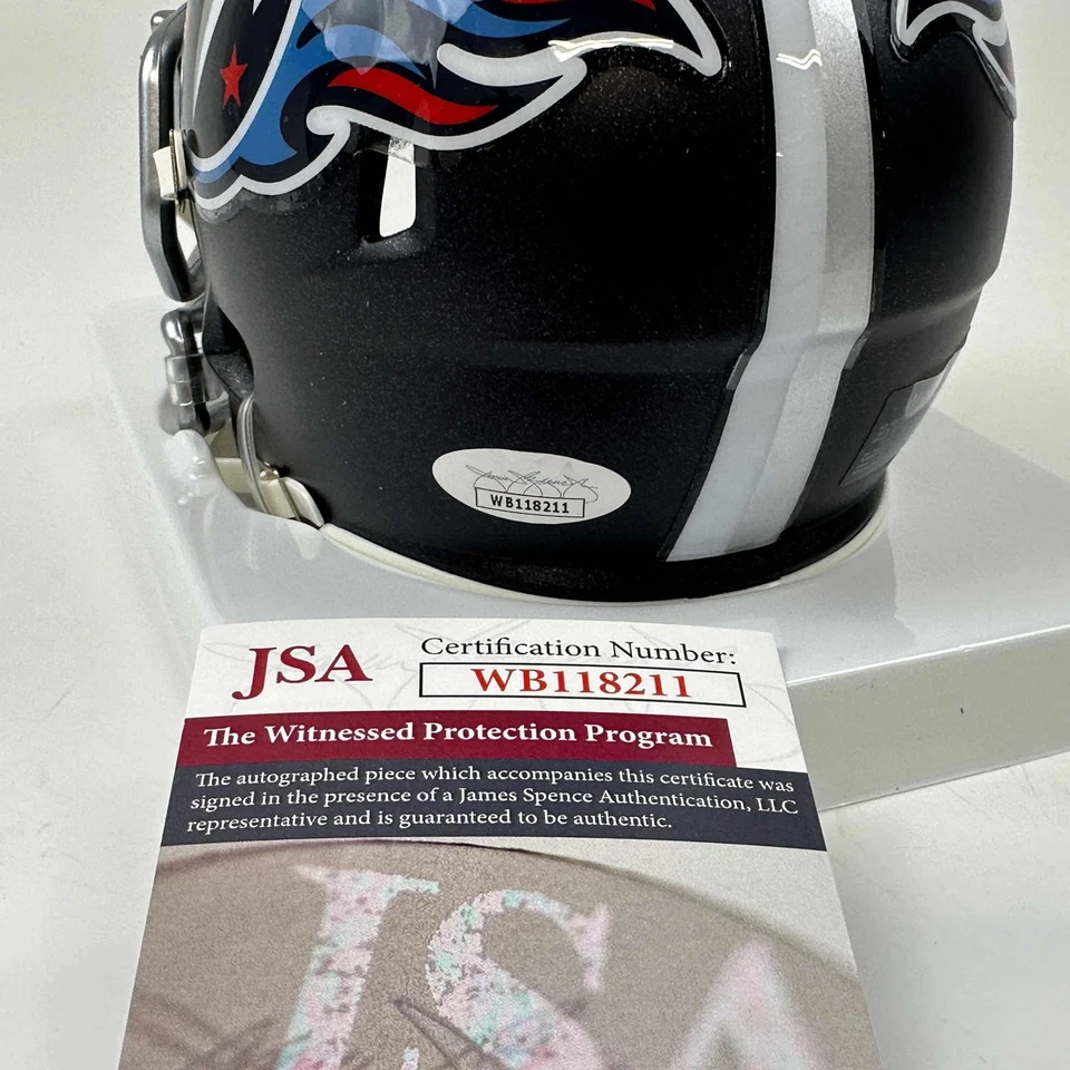 Autographed/Signed Jeffery Simmons Tennessee Titans Mini Football Helmet JSA COA - Image 2 of 3