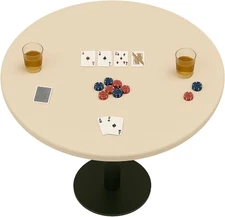 Feltectors Felt Table Cover For Playing Cards and Poker, Round 36-48 " Ivory