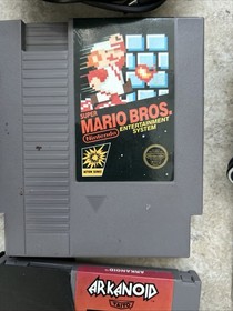 Nintendo NES Console Lot w/ Controllers, Taito Arkanoid, Game Cartridges, Wired