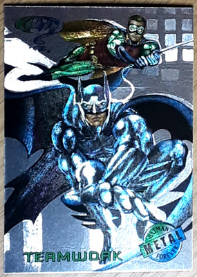 1995 Batman Forever Silver Flasher Card 70 TEAMWORK.