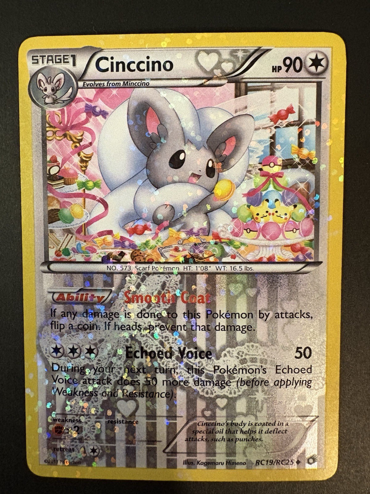 Cinccino RC19/RC25 Radiant Collection B&W Legendary Treasures MP
