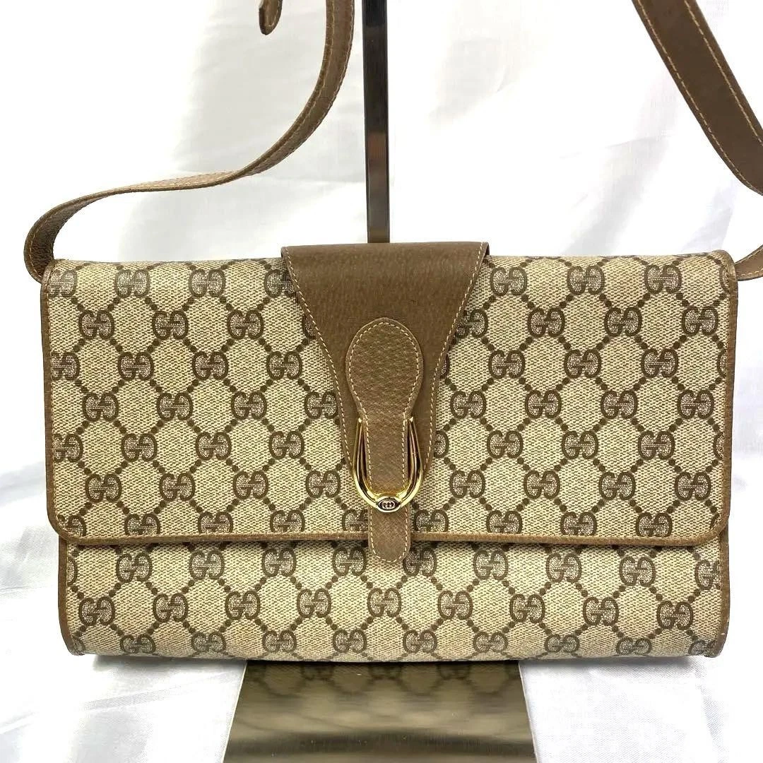 Ancien sac à bandoulière en toile GUCCI Gg