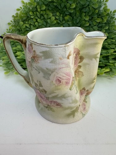Antique Royal Bayreuth Rose Tapestry Creamer 3.5”H Germany - Pink Roses