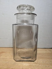Antique Glass General Store Counter Jar Advertising Kis-Me Gum c. 1900