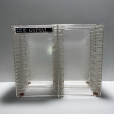 Vtg 1993 US Acrylic Inc Clear Cassette Tapes Storage Rack Holders Holds 40